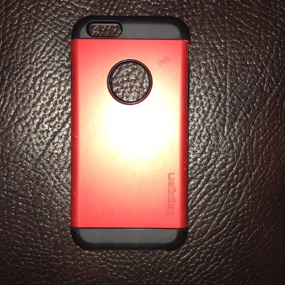 Red and Black Spigen iPhone 6 case